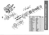 Комплект поршней (11) насоса Kawasaki K5V200DPH1HQR-OEO2-V