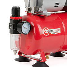 Компрессор безоливний 3 л, 0,3 кВт, 220 В, 3,2атм, 50 л/хв. INTERTOOL PT-0001, фото 5