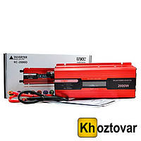 Преобразователь с LCD дисплеем AC/DC 2000W 12V UKC | 2000W KC-2000D