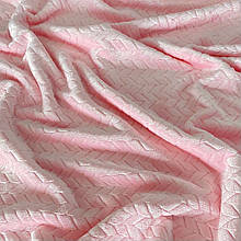 Тканина плюшева Minky світло- рожевого кольору (косичка)