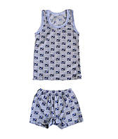 Детский комплект майка - трусы (шортами), трикотажное нательное белье для мальчика