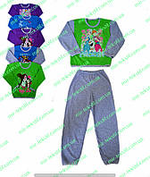 Трикотажная детская пижама с рисунком, подростковый домашний костюм для мальчика / девочки