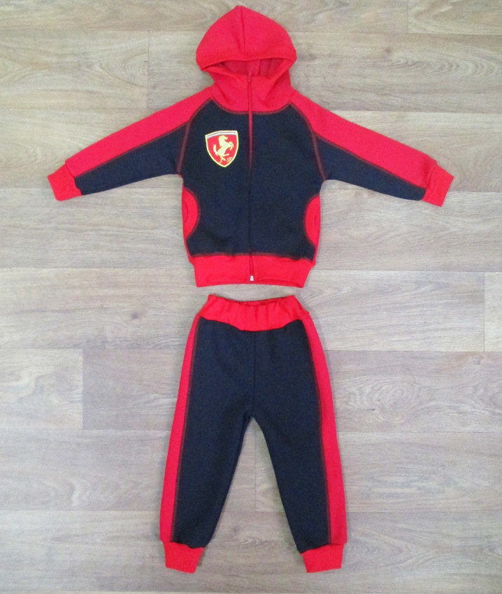 Теплий дитячий спортивний костюм, зимовий комплект (кофта з капюшоном штани) для дітей