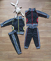 Комплект кофта на блискавці штани тонкий для дітей, трикотажний спортивний костюм