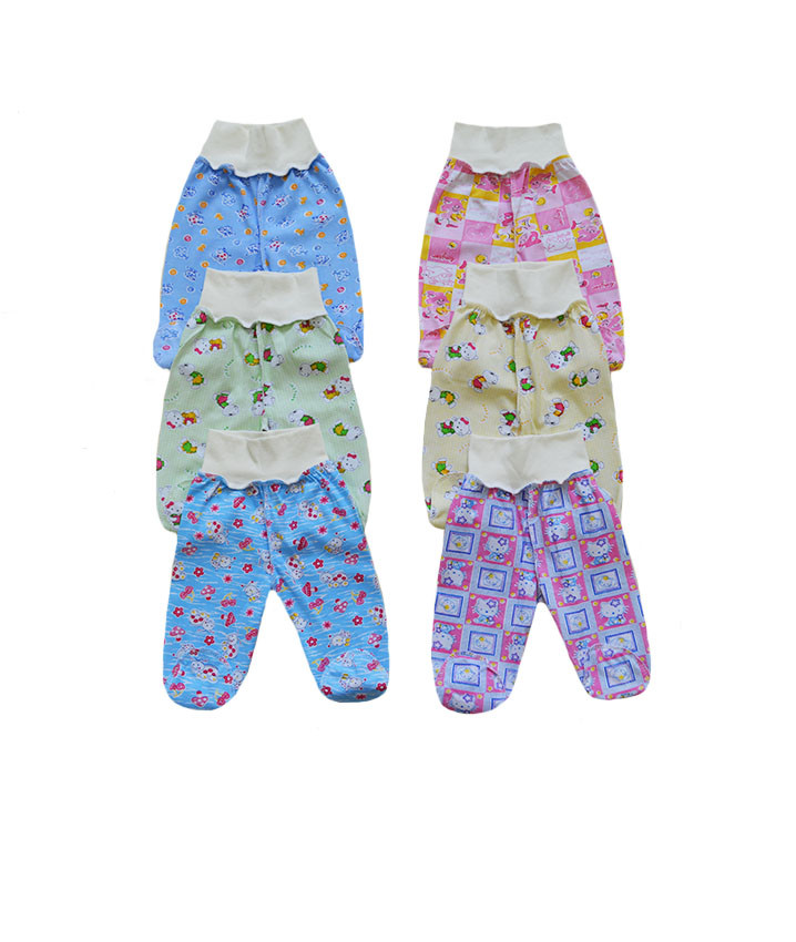 Тонкі ясельні повзунки на широкій гумці, дитячі трикотажні повзуни (штанці) для новонароджених