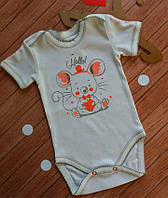 Ясельный бодик - футболка для новорожденных с коротким рукавом, детские бодики малышам с рисунком