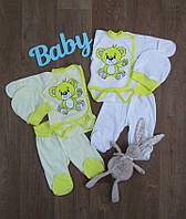 Ясельный комплект на выписку, детский костюм для новорожденных на байке