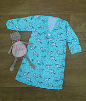 Теплая ночная рубашка для девочки на байте, трикотажная ночнушка пижама для детей 32