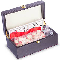 Лото настільна гра в кожзам коробці з дер. діжечками P90 (р-р 25,5x14x10,5см)