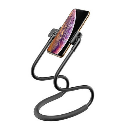Тримач для смартфона Baseus New Neck-Mounted Lazy Bracket Чорний (SUJG-ALR01), фото 1