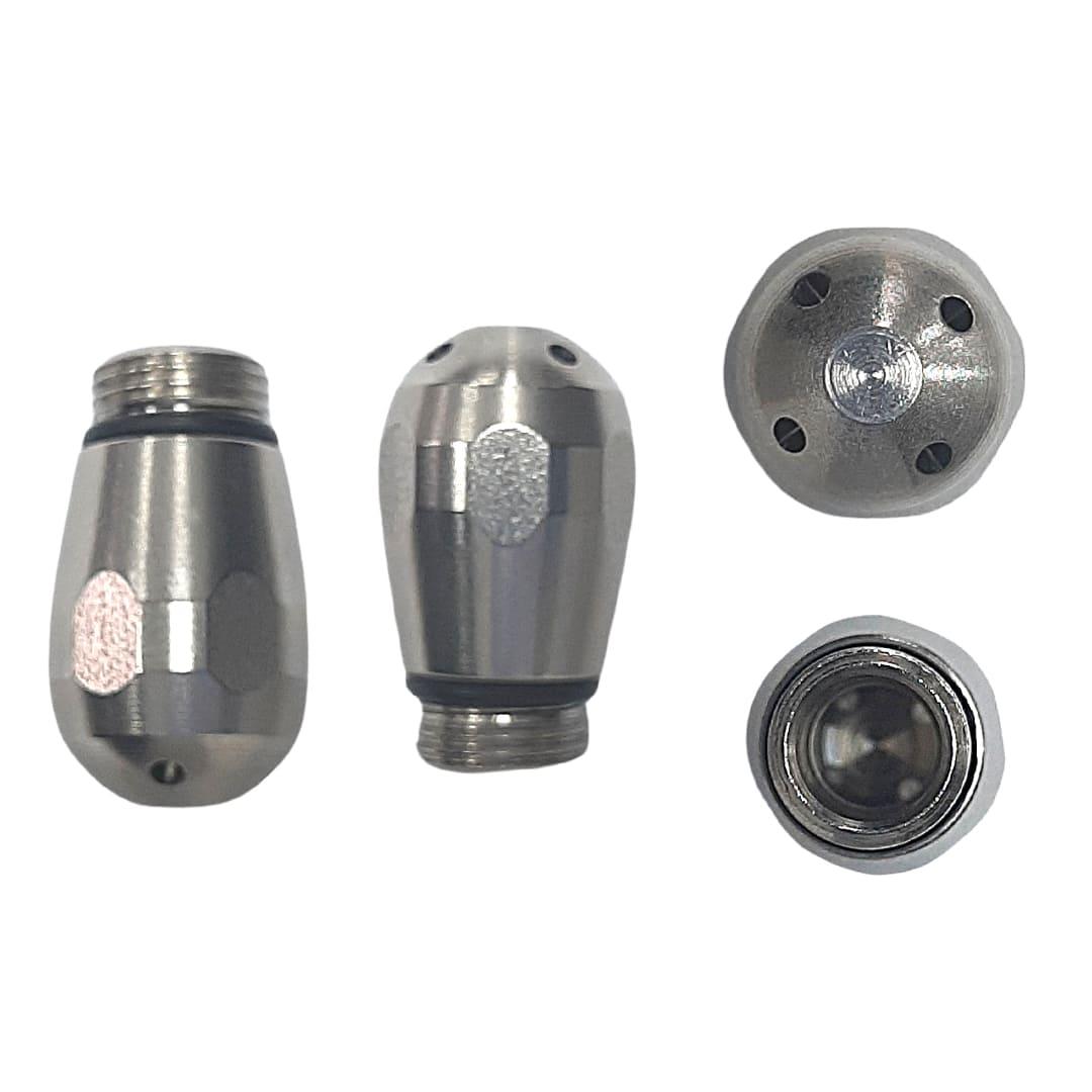 Насадка (шток) стикера з неіржавкої сталі, шестигранний T10, 4 отвори D.1,5 мм 90°