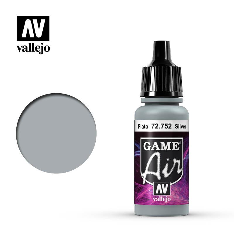 Фарба срібло, 17 мл. VALLEJO GAME AIR 72752