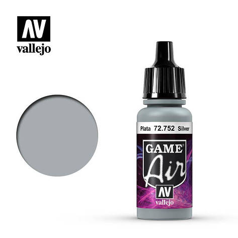 Фарба срібло, 17 мл. VALLEJO GAME AIR 72752, фото 1