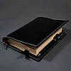 Щоденник А6 чорний шкіряний натуральна шкіра шкіра, фото 6