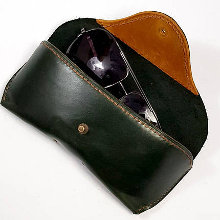 Шкіряний футляр чохол для окулярів Rayban Polaroid, фото 1