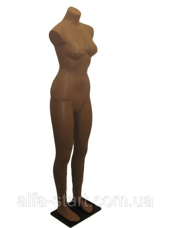 Манекен женский в полный рост телесного цвета с сосками на подставке - фото 1 - id-p193449263
