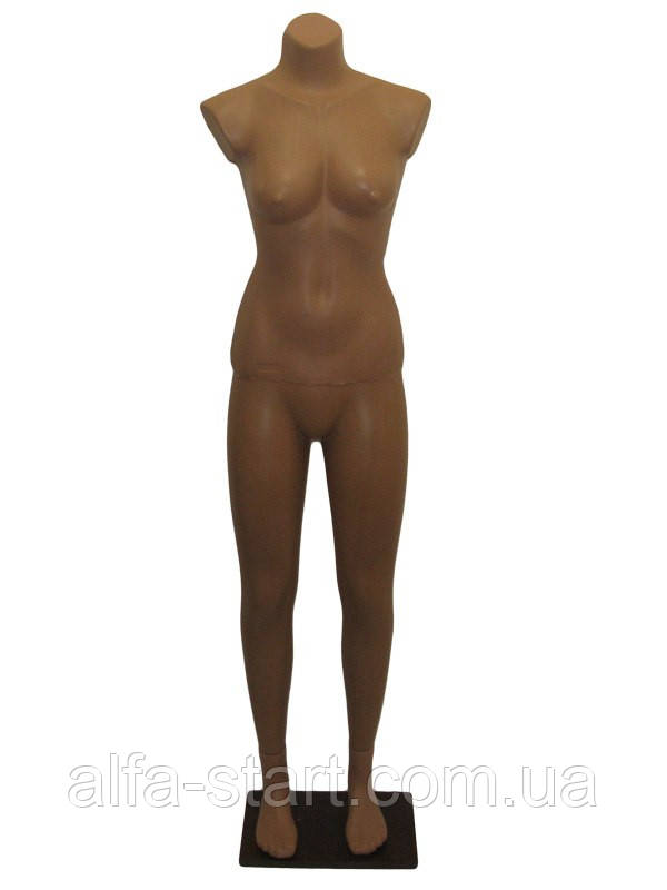 Манекен женский в полный рост телесного цвета с сосками на подставке - фото 4 - id-p193449263