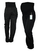 Зимние брюки для беременных, теплые черные (балоневые) женские штаны для будущих мам 44