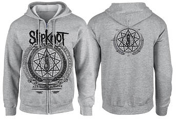 Толстовка на змійці SLIPKNOT Blurry меланжева, фото 1