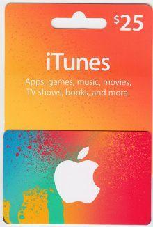 Купить Карта оплаты iTunes Gift Card 25$ (25 долларов) для App Store ...