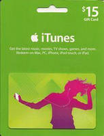 Карта оплаты iTunes Gift Card 15$ (15 долларов) для App Store карта пополнения счета iTunes Store и AppStore