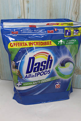 Капсули для прання Dash All in 1 Pods Універсальний 50 шт (пакет)