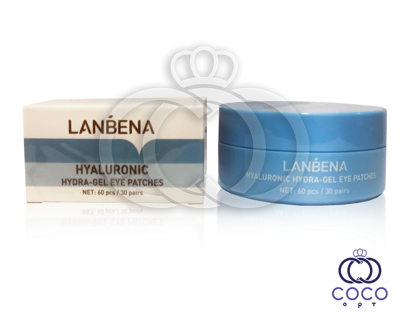 Гідрогелеві патчі Lanbena Hyaluronic Hydra-Eye Gel Patches з гіалуронової кислотою ПОМ'ЯТА УПАКОВКА