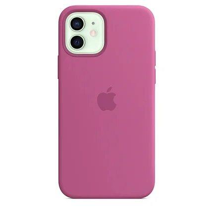 Чохол Silicone case для IPhone 12 Dragon Fruit малиновий