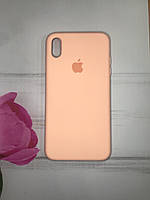 Оригинальный силиконовый чехол Silicone Case для iPhone XS MAX Грейпфрутовый