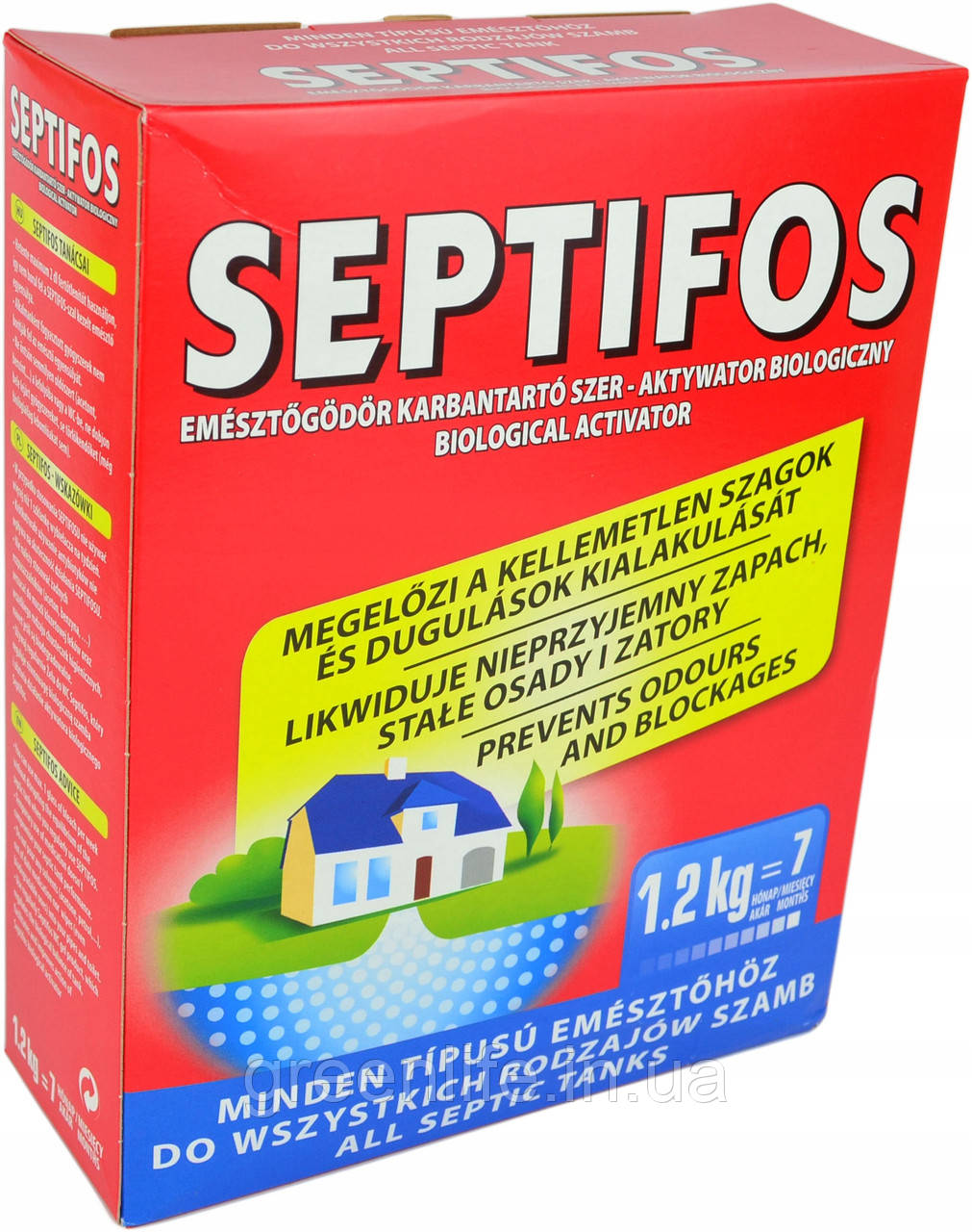 Біоактиватор для септика, вигрібних ям Septifos vigor- 1200 грам