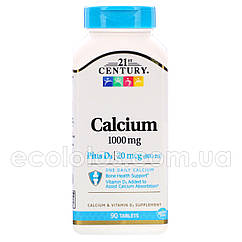 Кальцій 1000 мг + D3 "21st Century" 90 таблеток