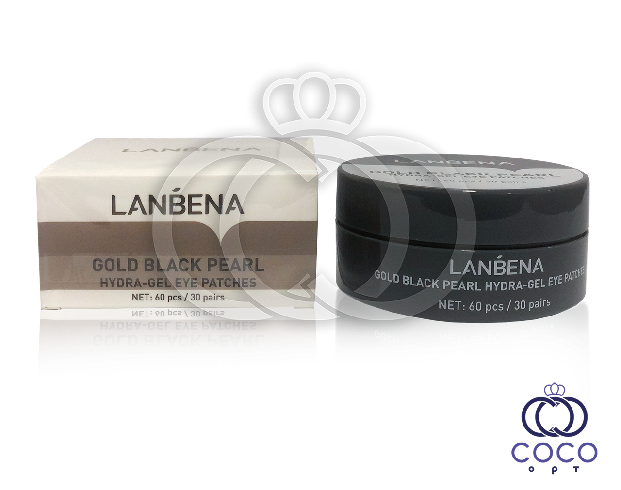 Гідрогелеві патчі Lanbena Gold Black Pearl Hydra-Eye Gel ПОМ'ЯТА УПАКОВКА