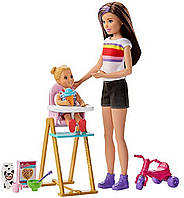 Кукла Барби Скиппер няня Кормление Barbie Skipper Babysitters Feeding