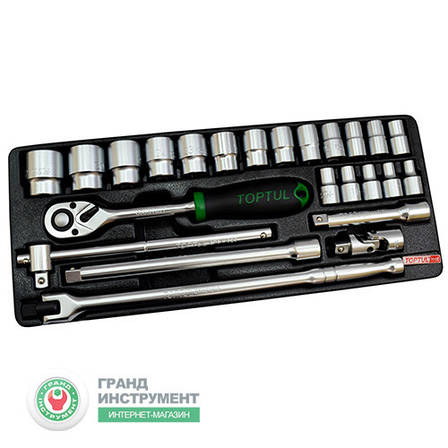 Набір інструменту в машину 1/2" 24ед.(12pt) TOPTUL GCAD2404, фото 3