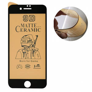 Захисне скло Ceramic Mate Glass (гнучке матове) iPhone 6 / 6s Чорне