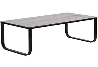 Стіл журнальний Oregon чорний/скло дуб шервуд