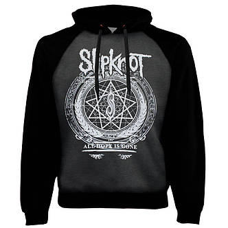Толстовка реглан SLIPKNOT Blurry темно-сіра, фото 2