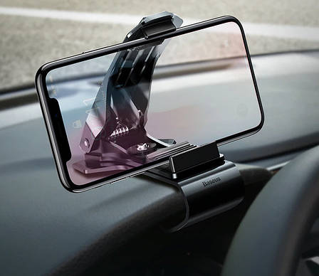 Тримач (автотримач) для телефону в машину Baseus Mouth Car Mount Чорний (SUDZ-01), фото 1
