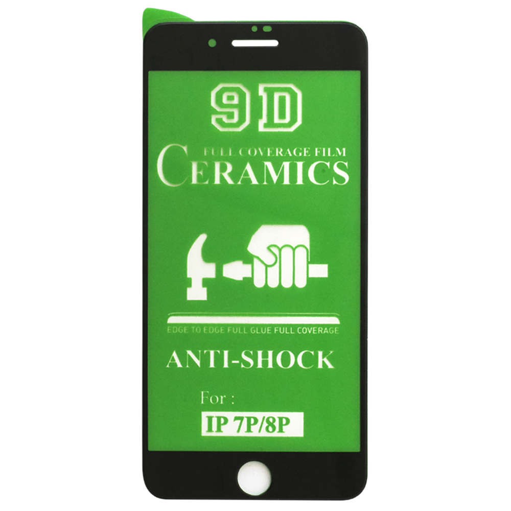 Захисне скло Ceramic (гнучке) iPhone 7 Plus/8 Plus Чорний