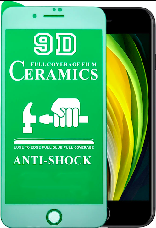 Захисне скло Ceramic (гнучке) iPhone 7 Plus/8 Plus Біле