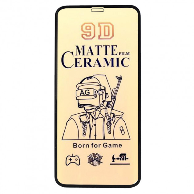 Захисне скло Ceramic Matte (гнучке матове) iPhone 11 Pro Чорне, фото 1