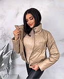 Жіноча тепла куртка з екошкіри новинка 2024, фото 2