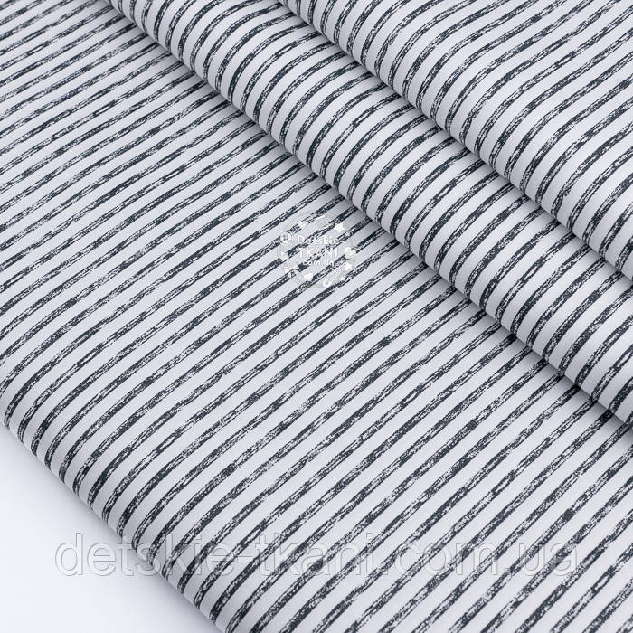 Сатин "Графітова смужка з пробілами", №3282с, фото 1