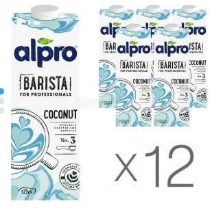 

Alpro, Barista Coconut, Упаковка 12 шт. по 1 л, Алпро Бариста, Кокосовое молоко