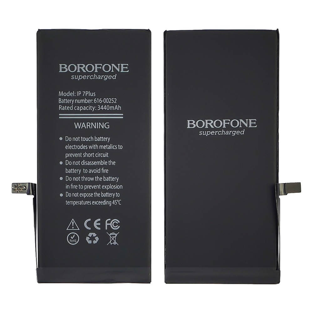 

Аккумулятор (батарея) Borofone для Apple iPhone 7 Plus, усиленный (3440 mAh)
