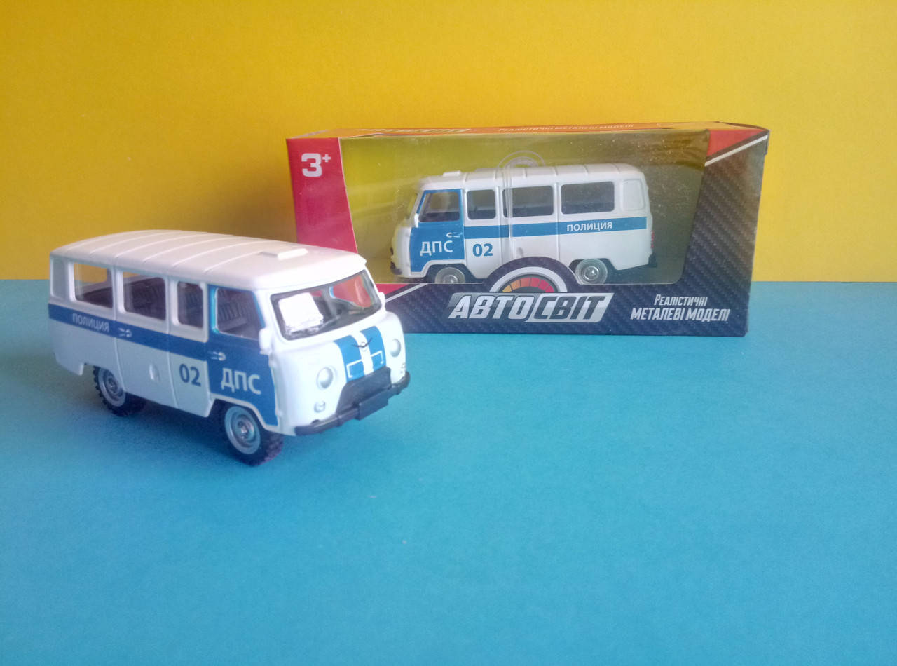 

Игрушка УАЗ-452 Буханка Полиция ДПС Автосвит, Белый