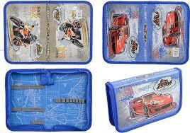 Пенал Kidis 7174 (1 відділення) "Sport car" (сірий, синій), фото 1