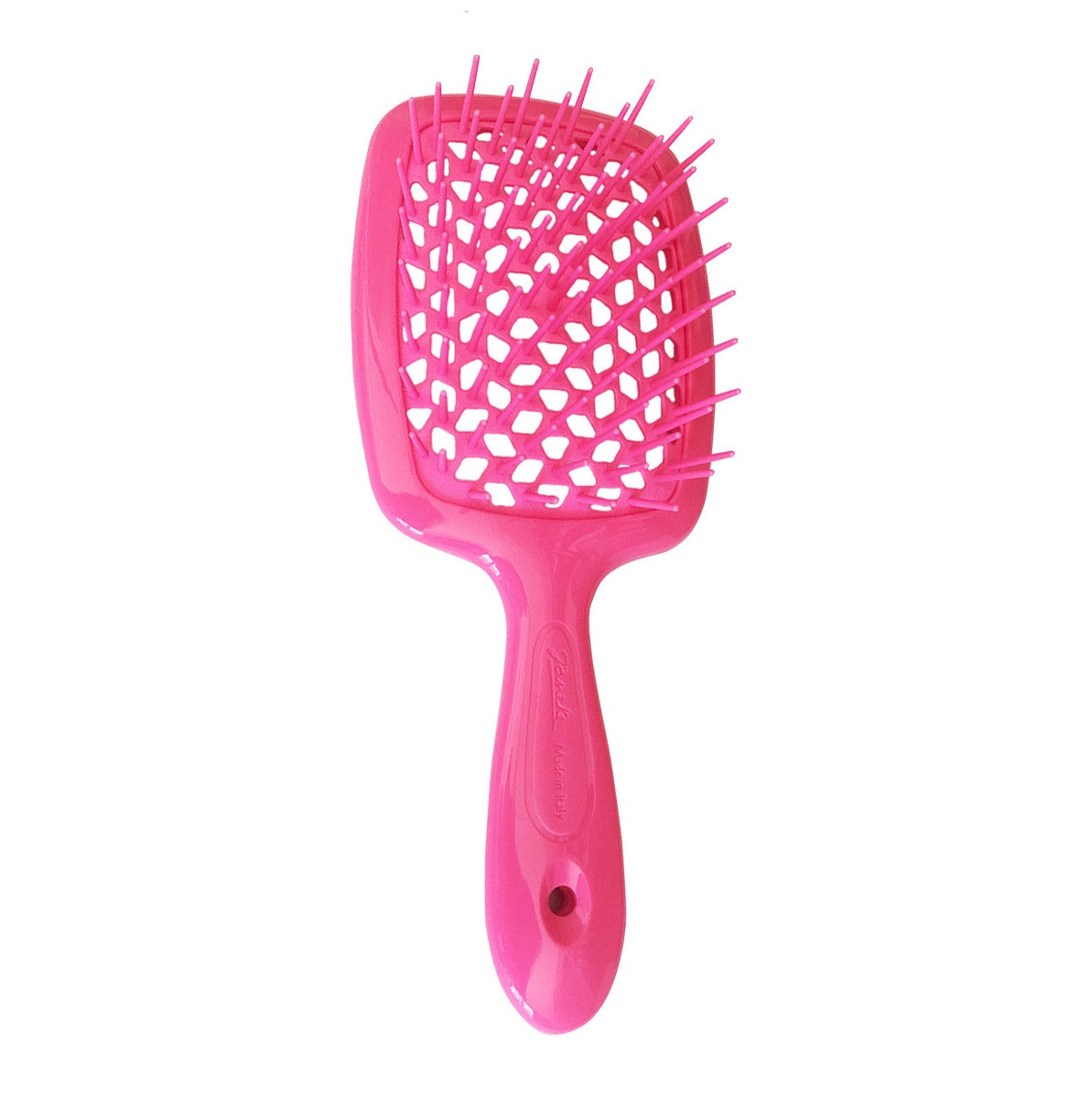 Гребінець Janeke Superbrush With Soft Moulded Tips - рожевий неон