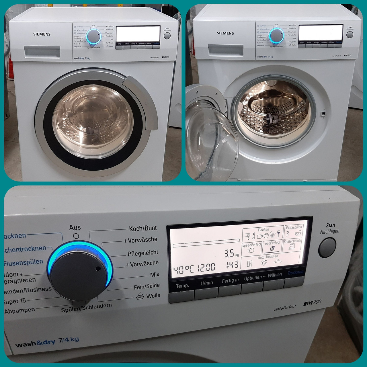 Пральна машина з сушкою Siemens IQ 700 WD 14H540 7/4кг 1400 об, фото 1