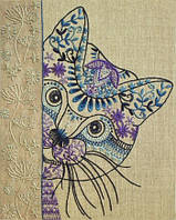 Набір для вишивання нитками (декоративні шви) Марічка НКШ-4011 "Любопитовий кіт"